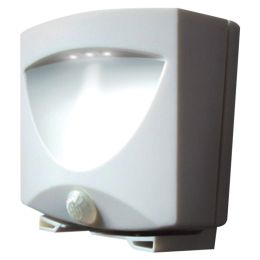 MAXSA Innovations 40341 Battery-Powered Motion-Activated Outdoor Night Light (White)