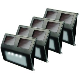 MAXSA Innovations 47334-BZ Solar LED Deck Light, 4 pk (Bronze Finish)