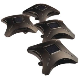 MAXSA Innovations 47335 Ninja Star Solar Deck Lights, 4 pk