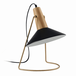 Amlight Berlin 60" Tripod Floor Lamp - Black Shade Black Tripod