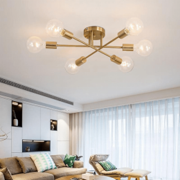 Braylon 6 Light 22.83' Diameter Gold Flushmount Mount Ceiling Fixture