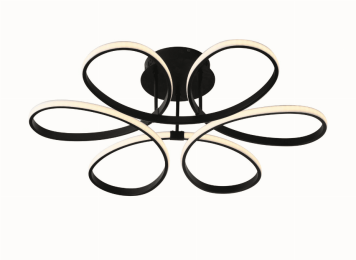 Velocity Black Semi Flush Ceiling fixture