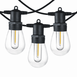 SUNTHIN 96FT LED Outdoor String Light with Shatterproof LED Filament Bulb