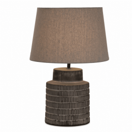 Table Lamp 21"H Terra Cotta/Linen