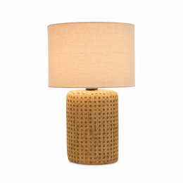 Table Lamp 18"H Cement/Linen