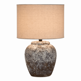 Table Lamp 17"H Ceramic/Linen