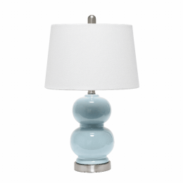 Lalia Home Dual Orb Table Lamp with Fabric Shade