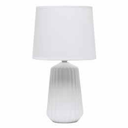 Simple Designs Off White Pleated Base Table Lamp