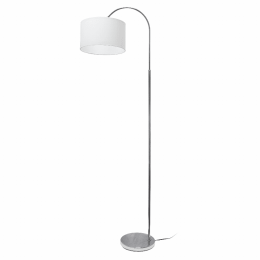 Simple Designs Arched Brushed Nickel Floor Lamp