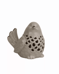 Distressed White Bird LED Accent Lamp