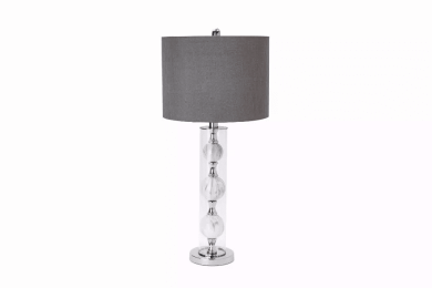 Set of 2 Metal 3-Ball Glass Table Lamp