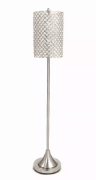 Metal Floor Lamp with Crystal Bead Shade