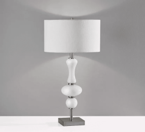 Glam Spherule Milky White Glass Table Lamp