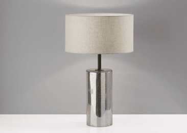 Sparkle Black Metal Mercury Glass Tall Table Lamp