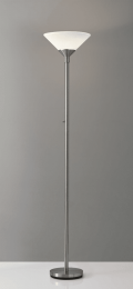 Mod Satin Steel Torchiere