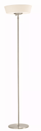 16" X 16" X 71" Brushed steel Metal 300W Torchiere