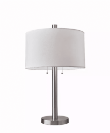 Classic Brushed Steel Metal Table Lamp