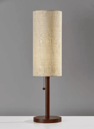 Slim Silhouette Walnut Wood Table Lamp