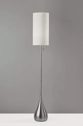 Floor Lamp Brushed Steel Metal Teardrop Base