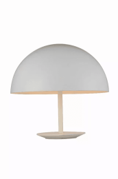 16" X 16" X 16" White Aluminum Table Lamp