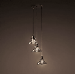 Lulu Adjustable Cord 3-light Clear Glass Edison Lamp