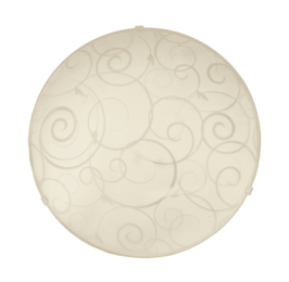 Simple Designs Round Flushmount Ceiling Light with Scroll Swirl Design