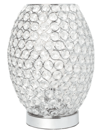 Elegant Designs Elipse Crystal Decorative Curved Accent Uplight Table Lamp