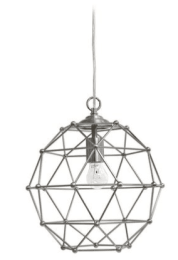 Elegant Designs 1 Light Hexagon Industrial Rustic Pendant Light