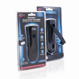 Dynamo Hand-Crank Flashlight With Emergency Radio and Power Bank