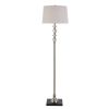 DunaWest Drum Shade Metal Floor Lamp with Crystal Accents, Black and White