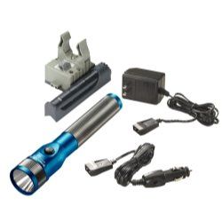 Stinger LED Rechargeable Flashlight with AC/DC and PiggyBack - Blue