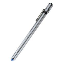 Stylus 3 Cell Silver Penlight with Blue LED