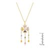 J Goodin Cubic Zirconia Classic Style Simple Golden Cross Pendant For Women