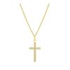 J Goodin Cubic Zirconia Classic Style Simple Golden Cross Pendant For Women