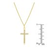 J Goodin Cubic Zirconia Classic Style Simple Golden Cross Pendant For Women