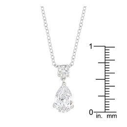 J Goodin Anniversary Classic Contemporary Style Chandelier Pear Cubic Zirconia Pendant For Women