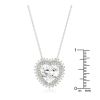 J Goodin Cubic Zirconia Classic Style Aqua Halo Stud Pendant For Women