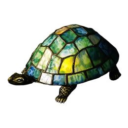 Meyda 4"H Turtle Tiffany Glass Accent Lamp