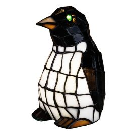 Meyda 8"H Penguin Tiffany Glass Accent Lamp