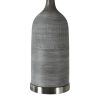DunaWest Fabric Drum Shade Table Lamp with Ceramic Base, Bronze and Cream