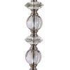 DunaWest Drum Shade Metal Floor Lamp with Crystal Accents, Black and White