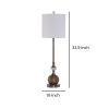 DunaWest Drum Shade Metal Floor Lamp with Crystal Accents, Bronze and White