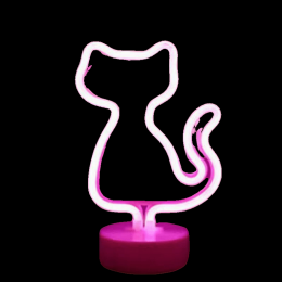 Tropical Nights Neon Deco Lights With Remote Control (Color: Cat)