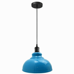 Curvy shade Pendant light (Lamp Colour: Blue)
