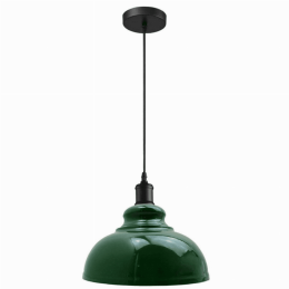 Curvy shade Pendant light (Lamp Colour: Green)