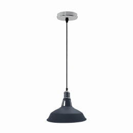Metal Barn Slotted Shade Pendant (Lamp Colour: Grey)