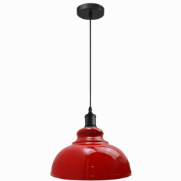 Curvy shade Pendant light (Lamp Colour: Red)