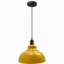 Curvy shade Pendant light (Lamp Colour: Yellow)