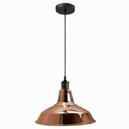 Barn Slotted Rose Gold Pendant Light (Requires a Bulb: No)
