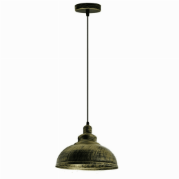 Vintage Brushed Curvy Pendant Light (Color: Brushed Brass)